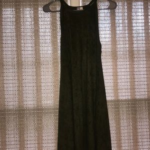 Green suede dress